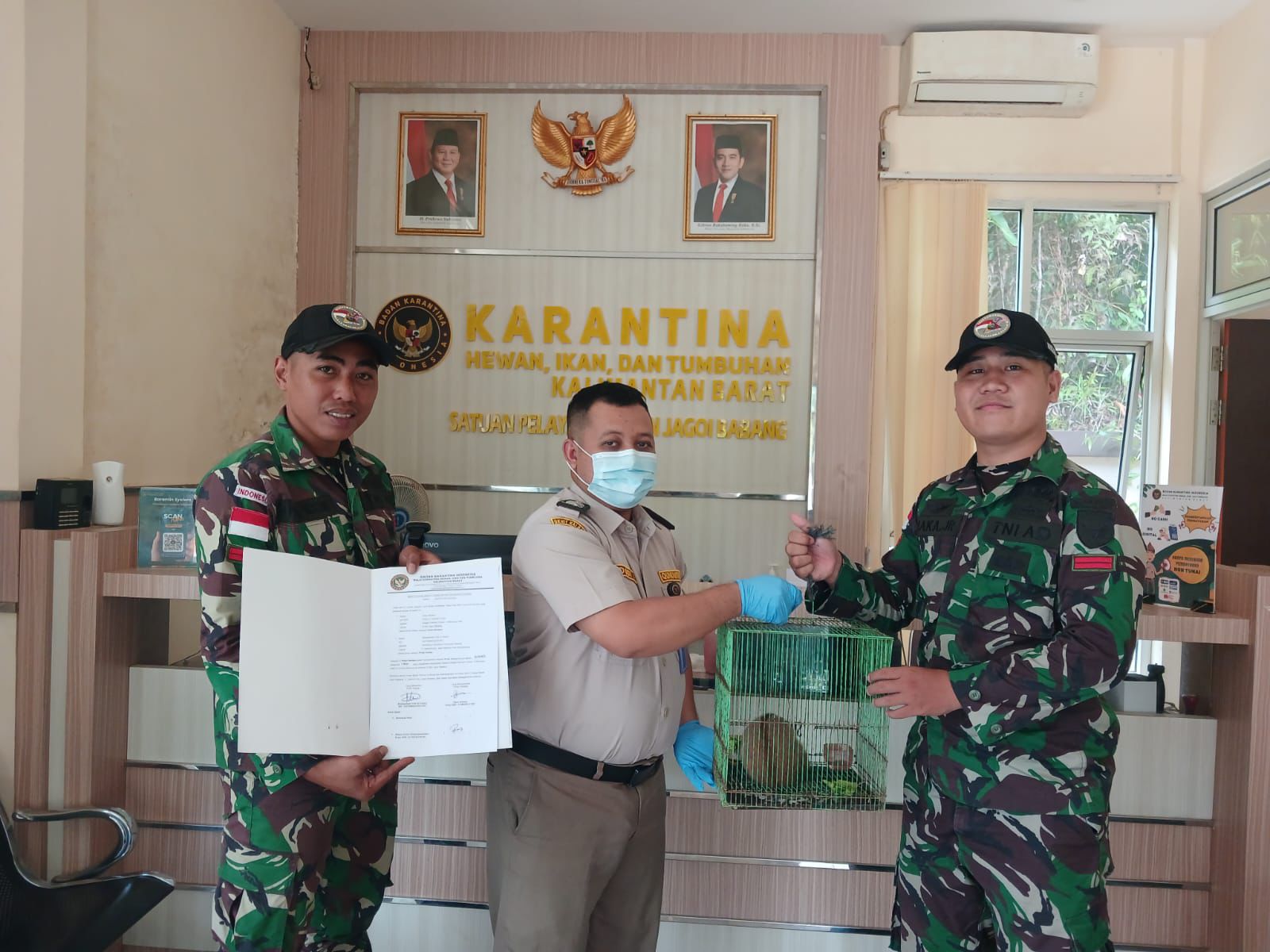 Satgas Pamtas Yonkav 12/BC Kembali Mengamankan Hewan Dilindungi