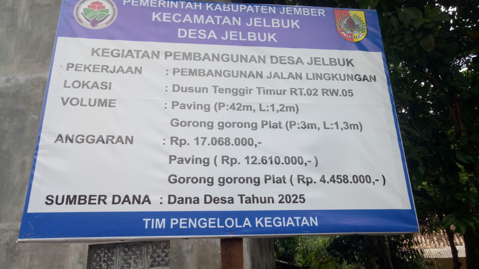 Proyek Paving Desa Jelbuk Disoal Warga
