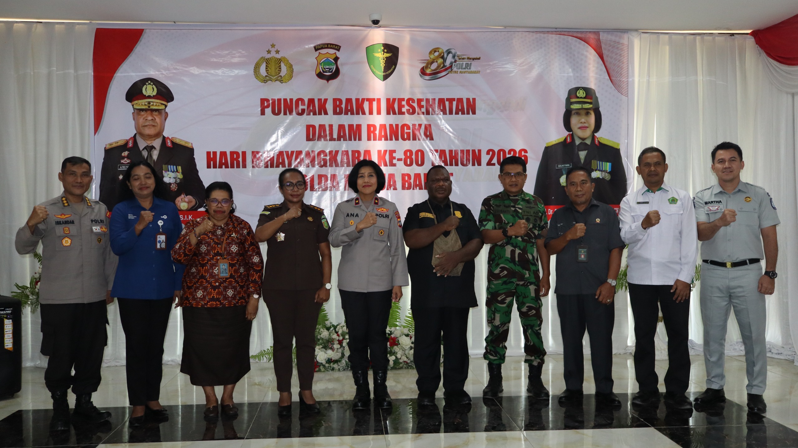 HUT Bhayangkara ke-80, Kodam XVIII/Kasuari Perkokoh Sinergi TNI-Polri Dalam Bakti Kesehatan Untuk Rakyat