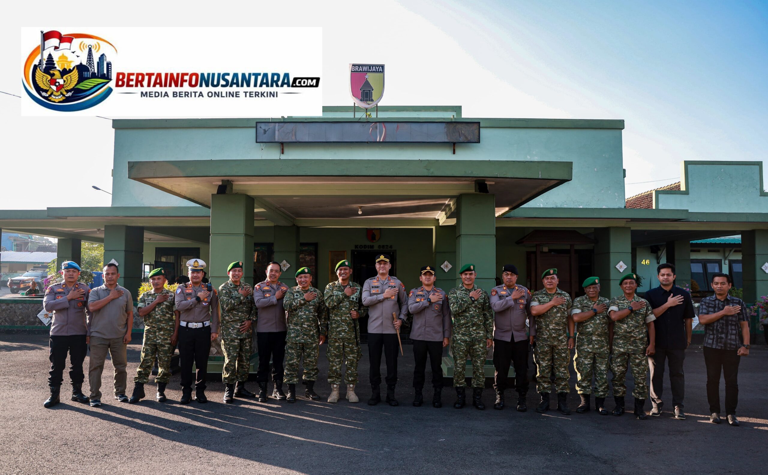 Polres Jember Berkunjung ke Kodim 0824 Jember, Bersilaturahmi dan Memperkuat Solidaritas, Sinergitas juga Kerjasama